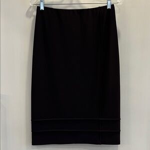 Sympli Classic Burgundy Stretch pull on Pencil Skirt